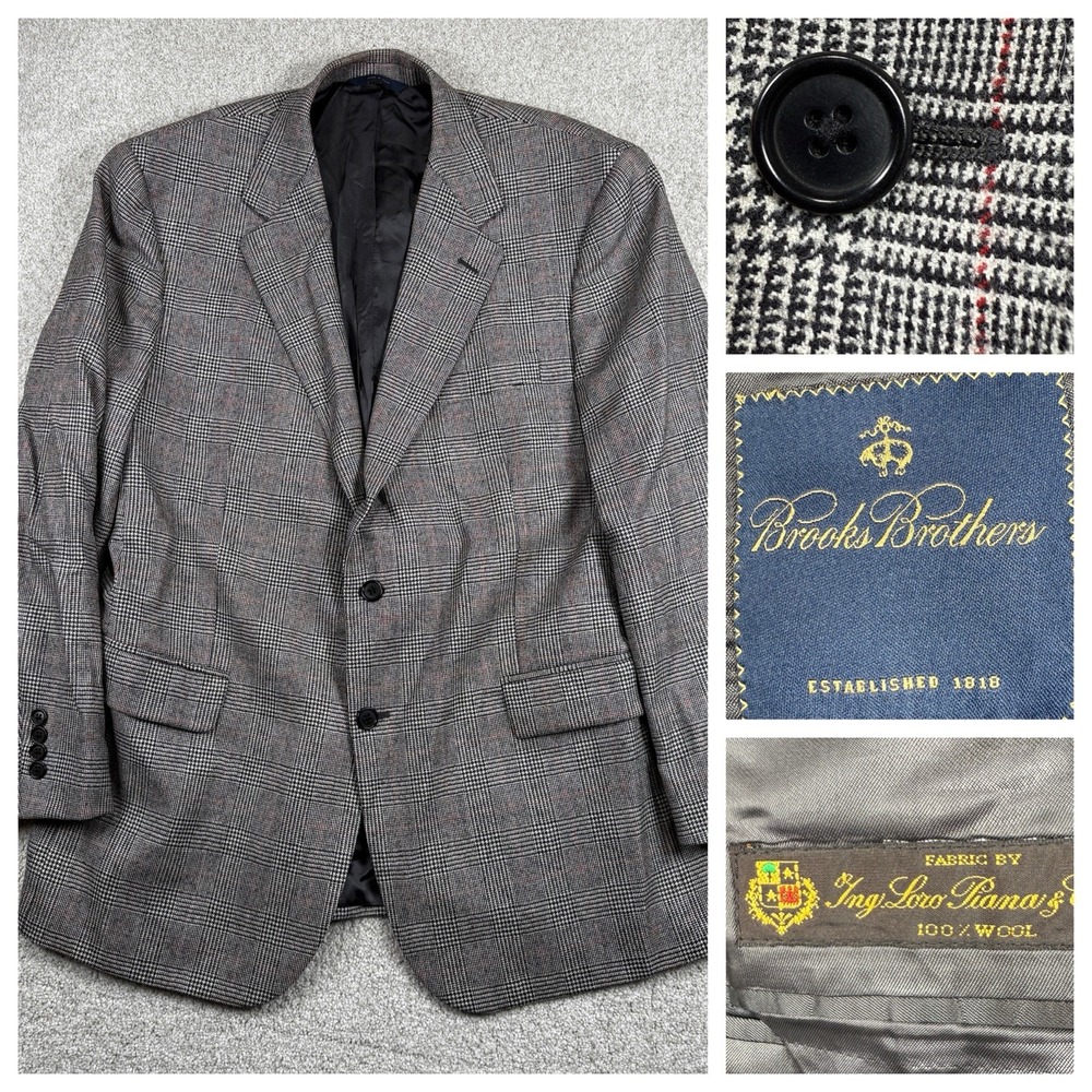 Brooks Brothers Gray Plaid Blazer